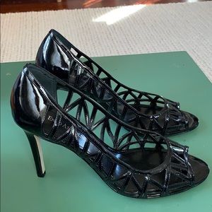 Enzo Angiolini Black Patent Leather Heels Size 9.5